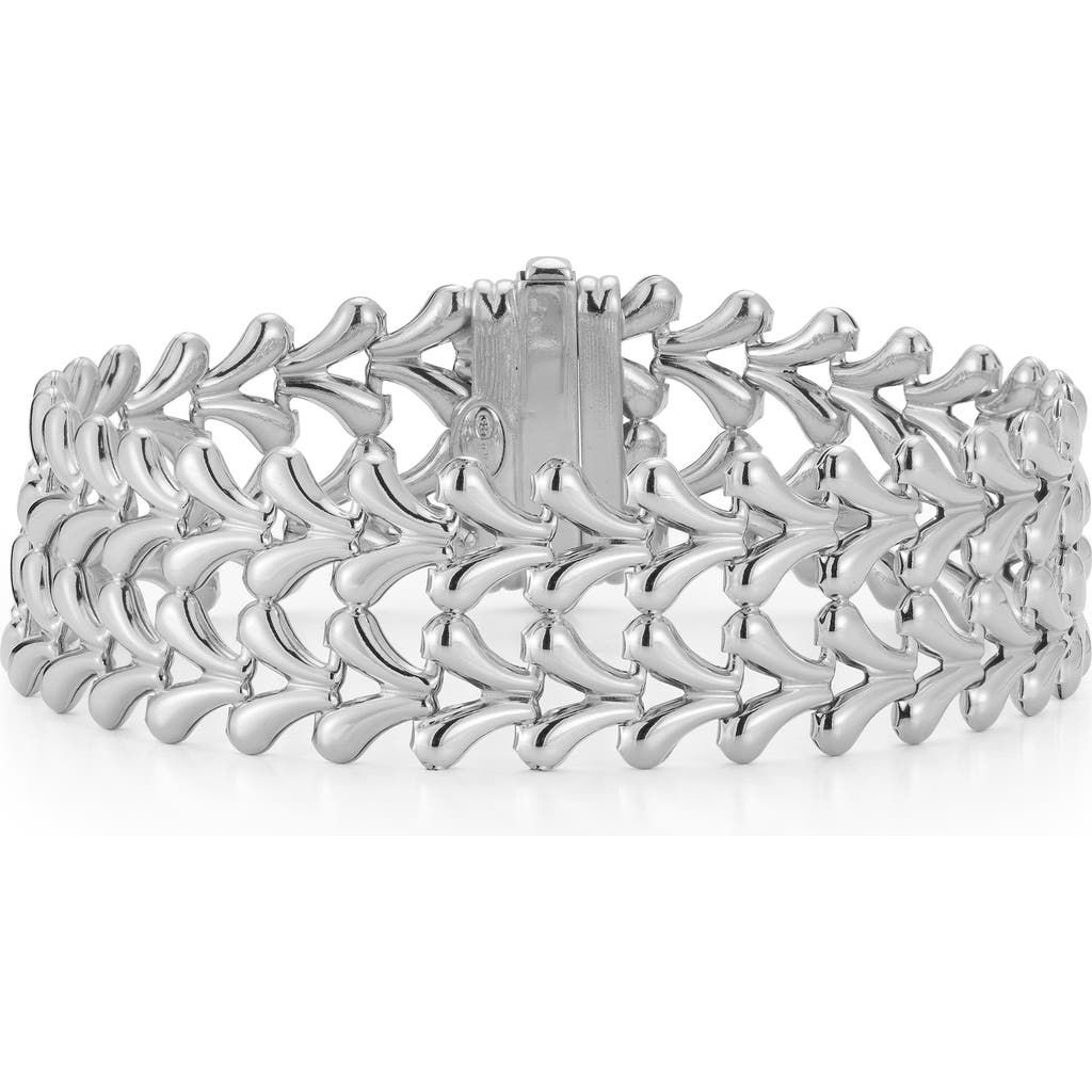 Sphera Milano Double Row Weave Bracelet In Silver