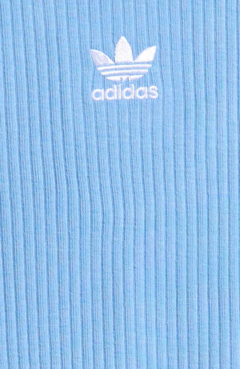 adidas Kids' Lettuce Edge Ribbed Cotton T-Shirt, Alternate, color, Ash Blue