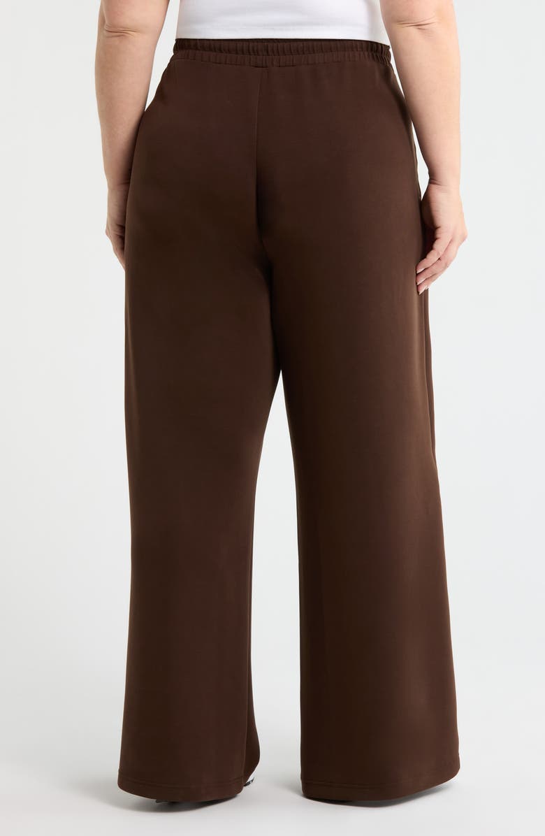 Zella Soft Luxe Wide Leg Pants, Alternate, color, Brown Mole'