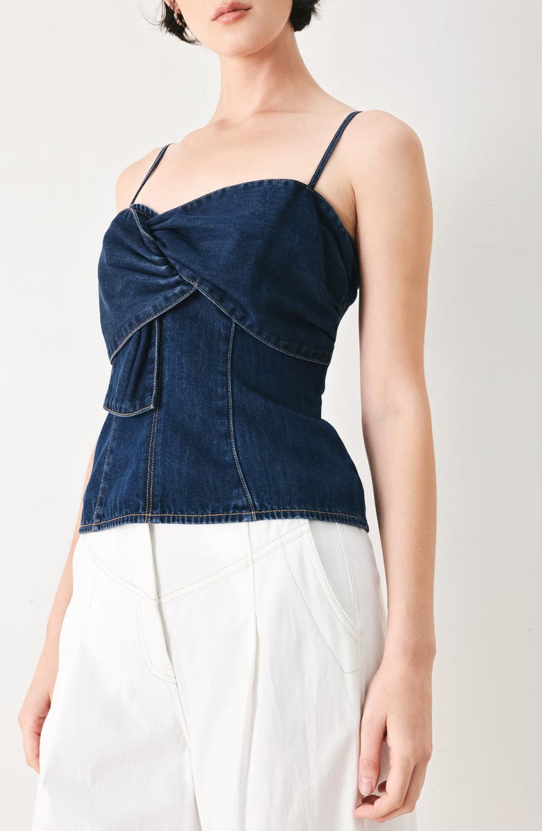 FREEMARKET Denim Camisole, Alternate, color, Medium Indigo