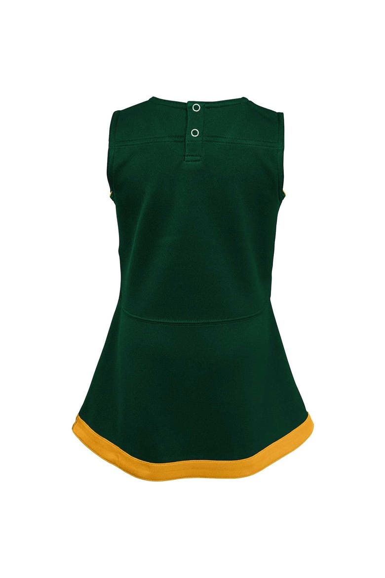 Girls Infant Green Green Bay Packers Cheer Captain Jumper Dress, Alternate, color, Green
