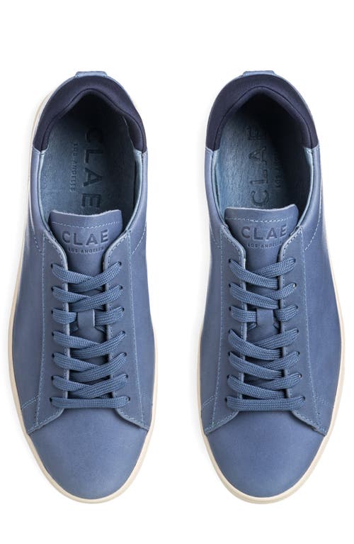 Clae Bradley Low Top Sneaker In Blue Shadow Leather