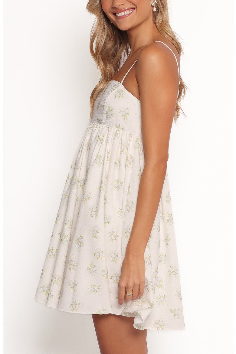 Indira Sleeveless Minidress, Alternate, color, IVORY BLUE FLORAL