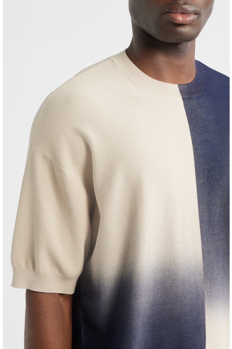 Ombré Sweater T-Shirt, Alternate, color, SOLID BLUE NAVY