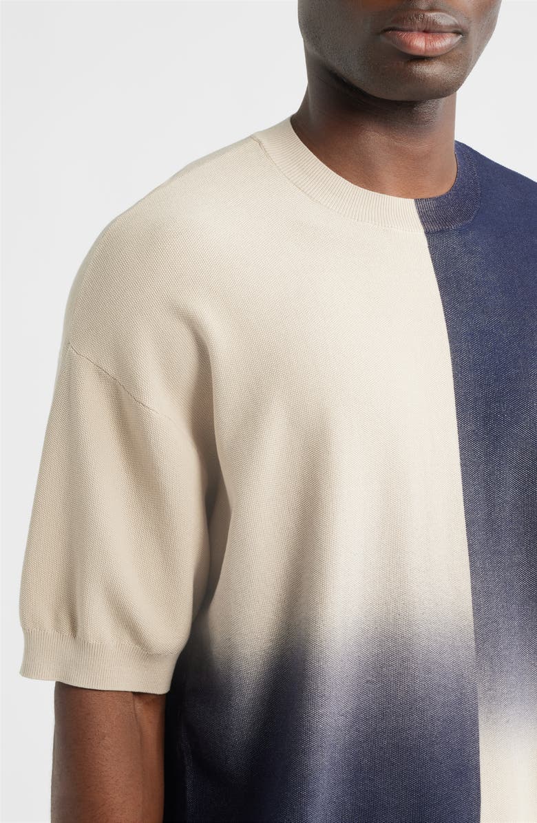 Emporio Armani Ombré Sweater T-Shirt, Alternate, color, Solid Blue Navy