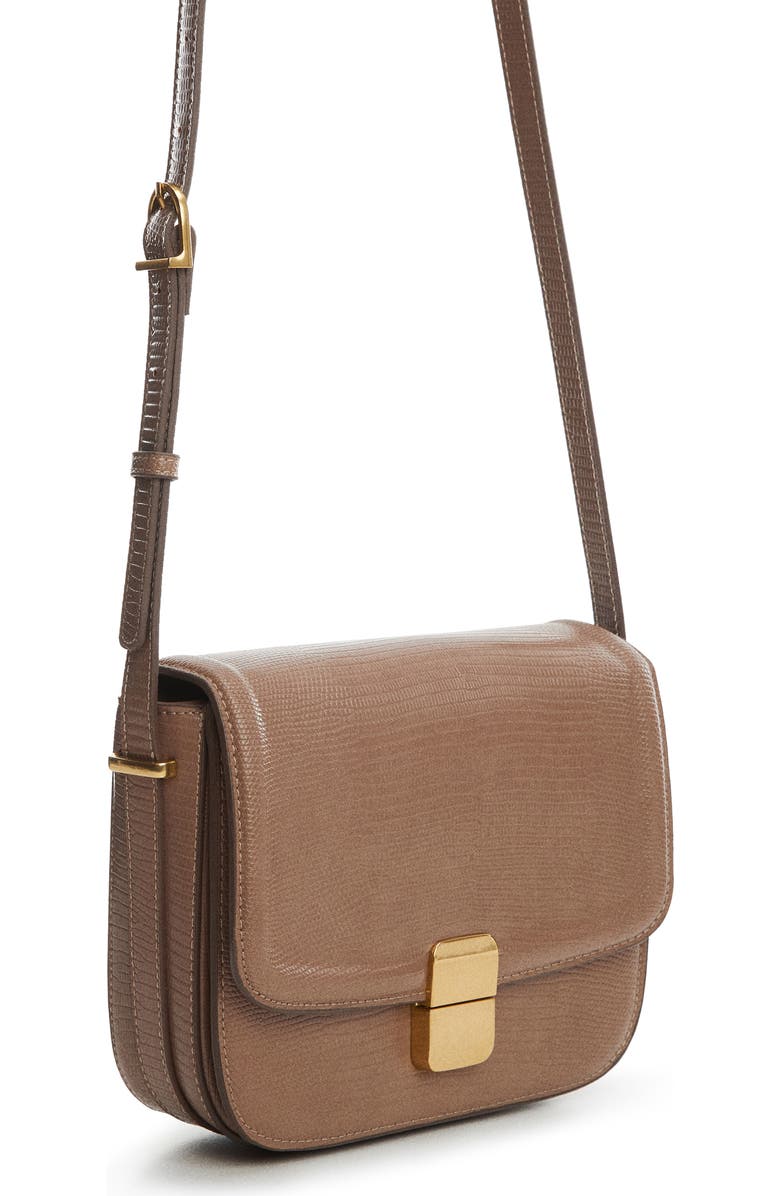 MANGO Lizard Embossed Crossbody Bag, Alternate, color,