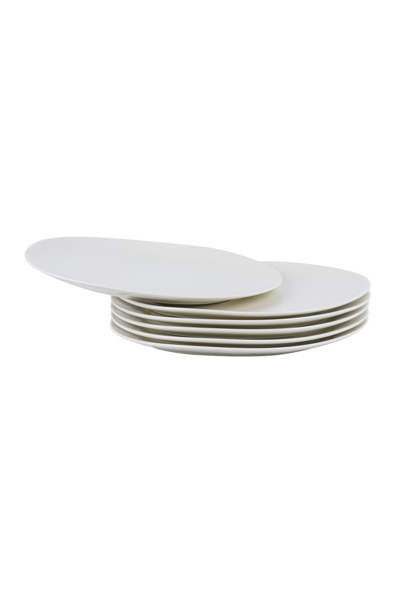 Delilah Porcelain 6-Piece Dinner Plate Set, Alternate, color, Lime Green