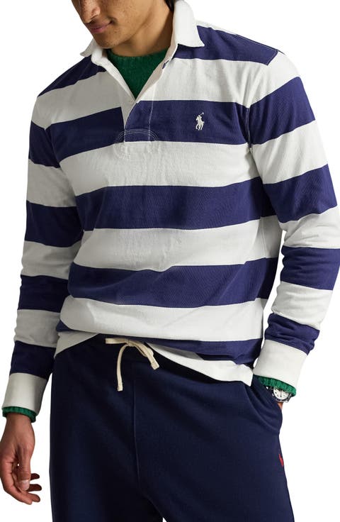 Stripe Long Sleeve Rugby Shirt