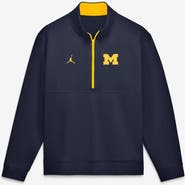 Jordan Brand Men's Jordan Brand Navy Michigan Wolverines Primetime Club Fleece Half-Zip Pullover