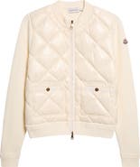 Moncler Cotton & Nylon Quilt Front Cardigan