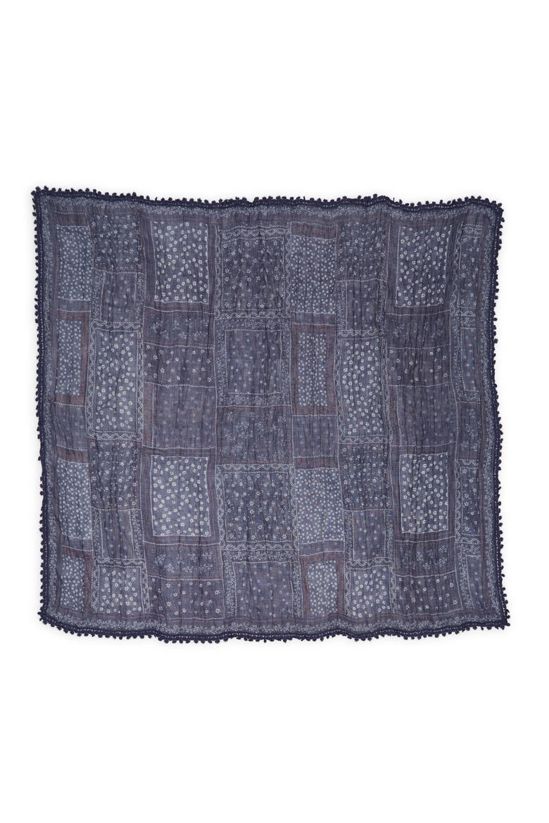 Print Gauze Scarf, Alternate, color, BLUE BANDANA MIX