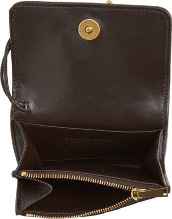 Bottega Veneta Andiamo Intrecciato Leather Envelope Card