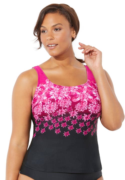 Swimsuits For All Chlorine Resistant Classic Tankini Top In Pink