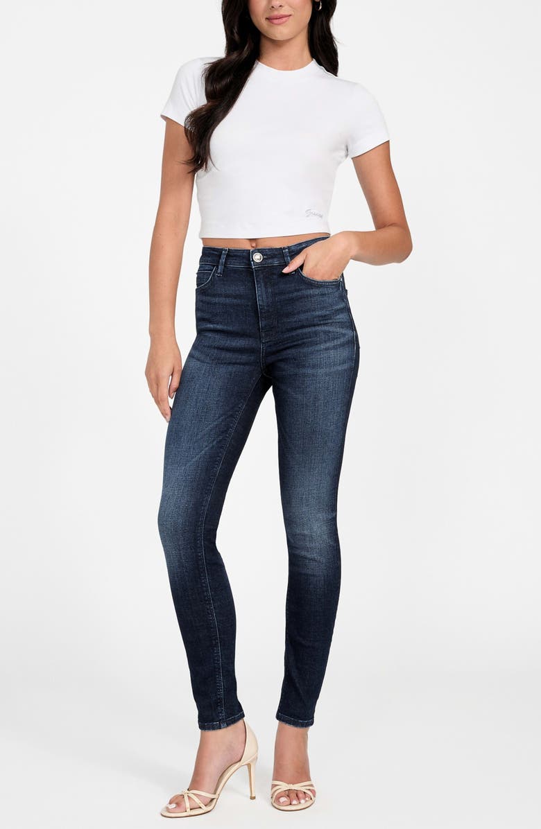 GUESS 1981 High Waist Ankle Skinny Jeans, Alternate, color, Nof4-Open