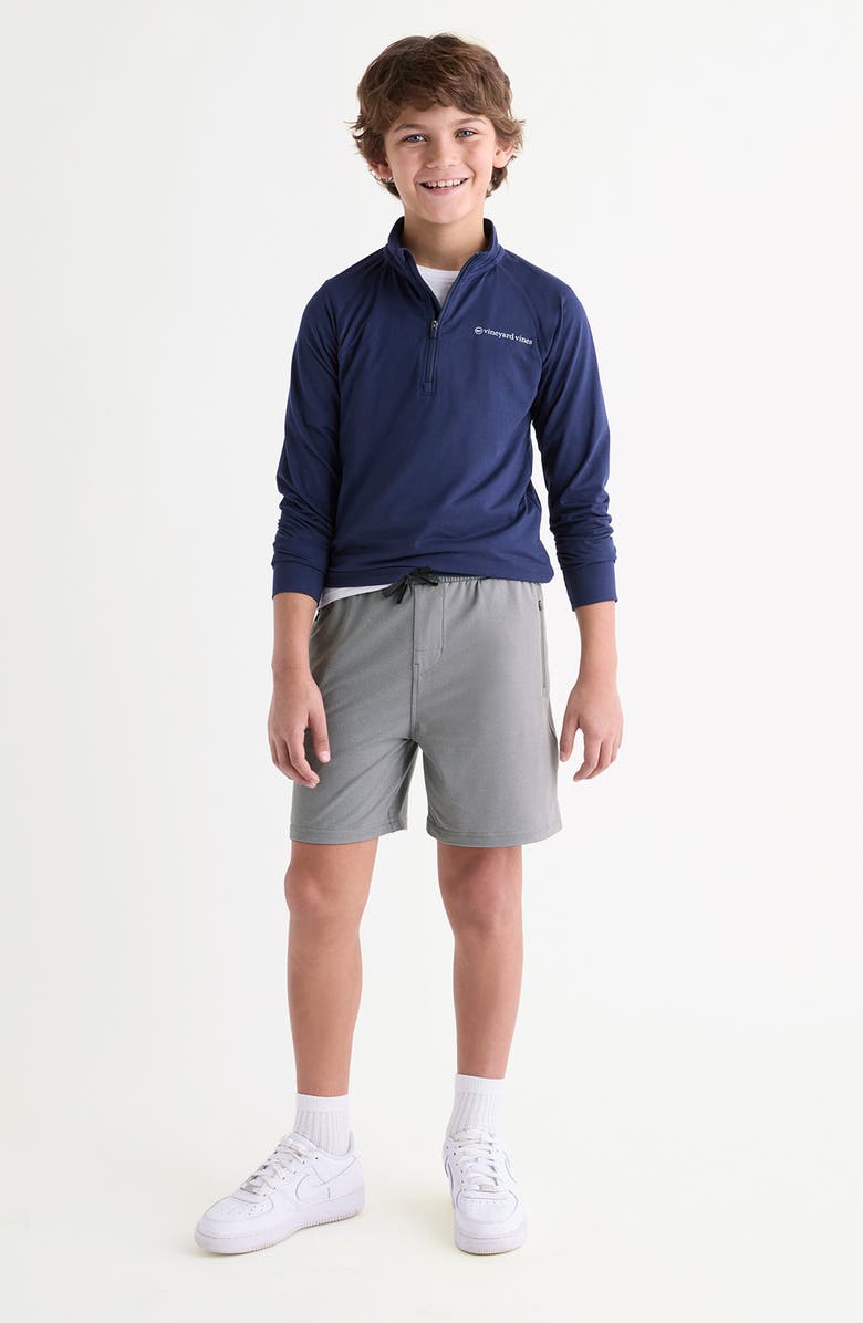 vineyard vines Kids' Island Time Drawstring Shorts, Alternate, color, Ultimate Gray Heather