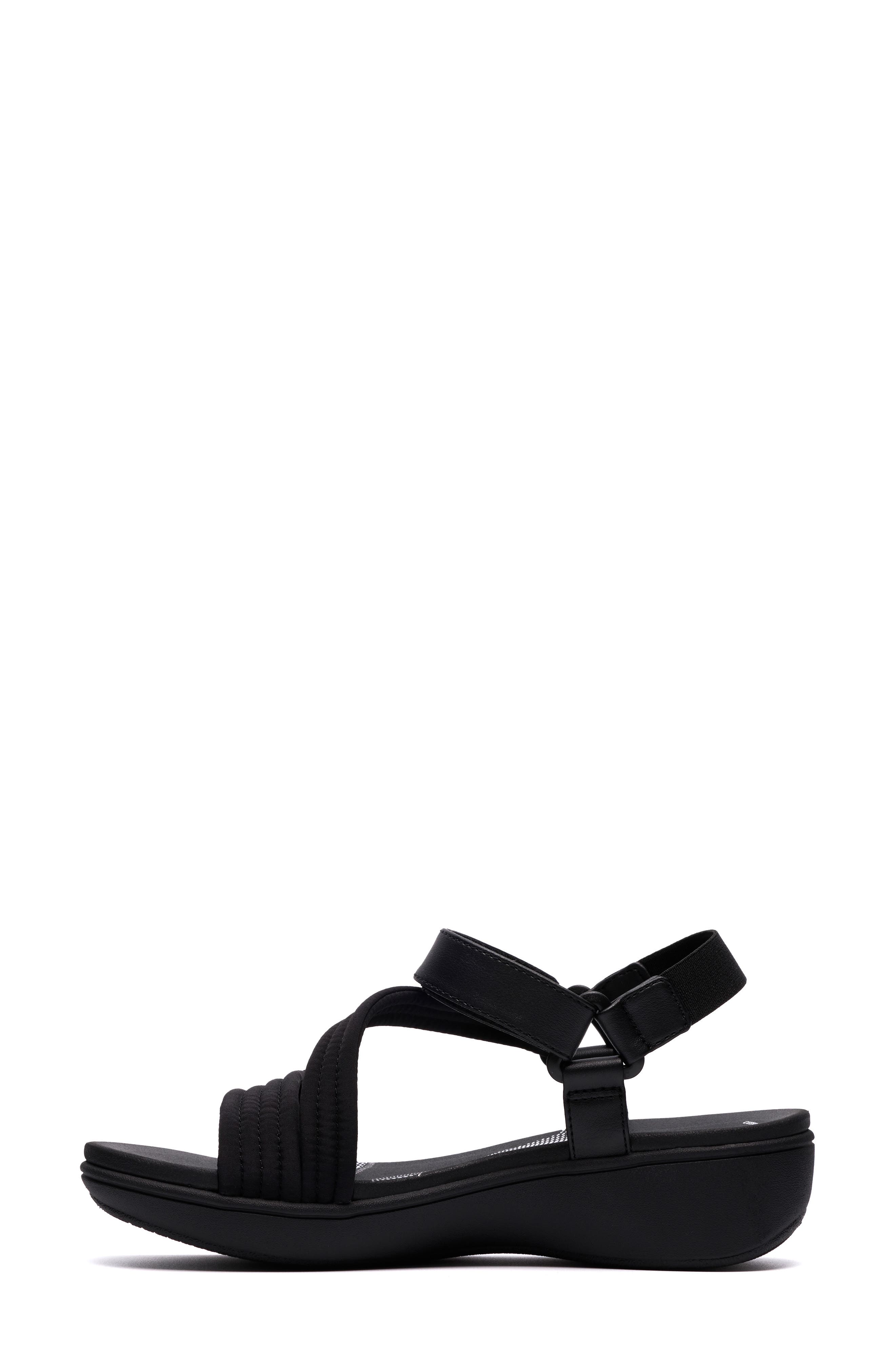 Clarks<sup>®</sup> Breeze Rae Sun Sandal, Alternate, color, Black