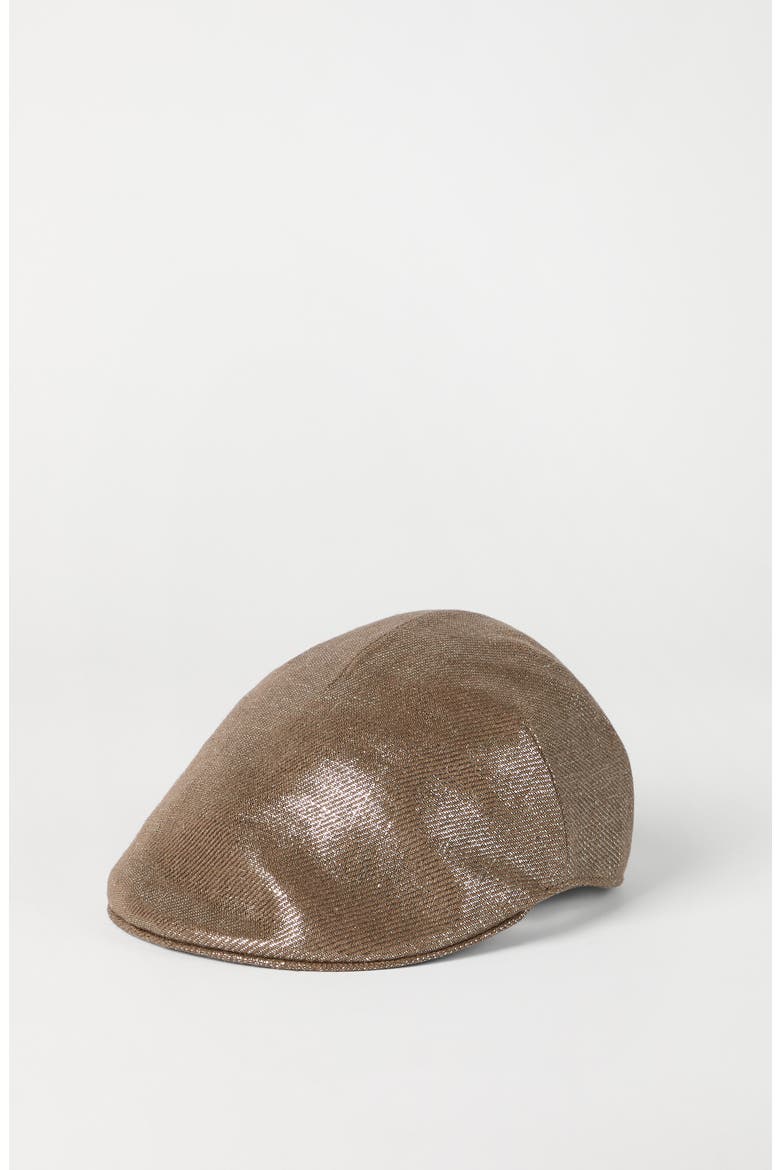 Sparkling flat hat, Alternate, color, Brown