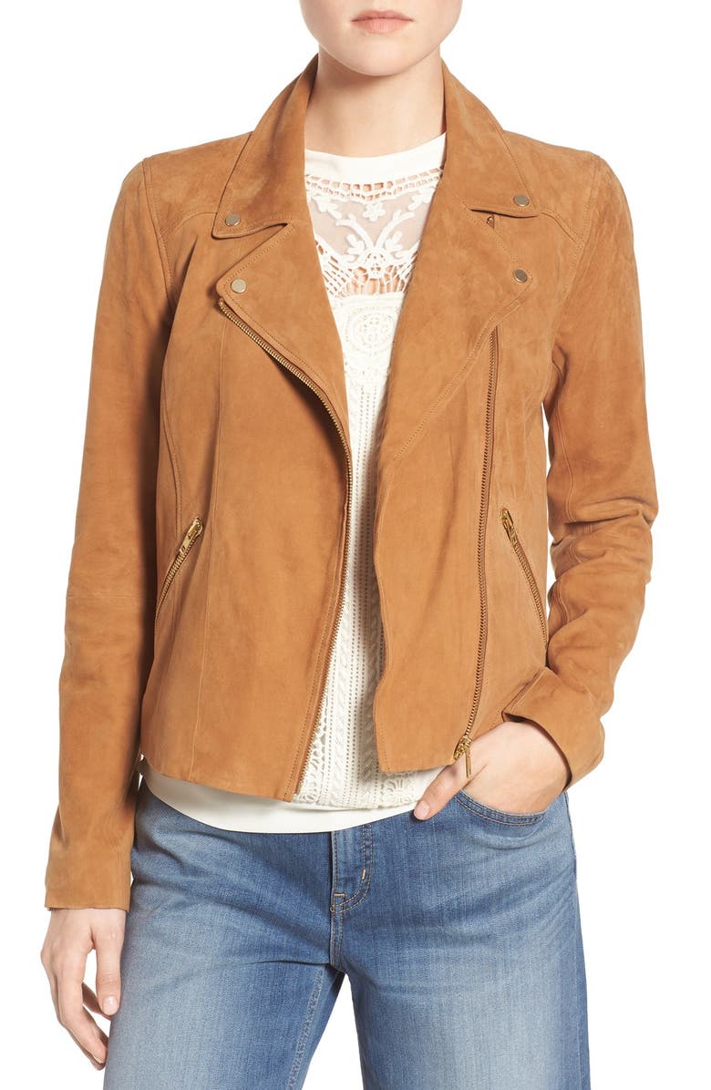 Chelsea28 Suede Moto Jacket, Main, color, 