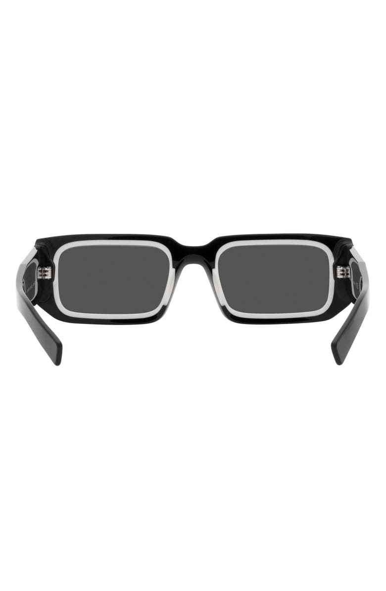 Prada 54mm Rectangular Sunglasses, Alternate, color, 
