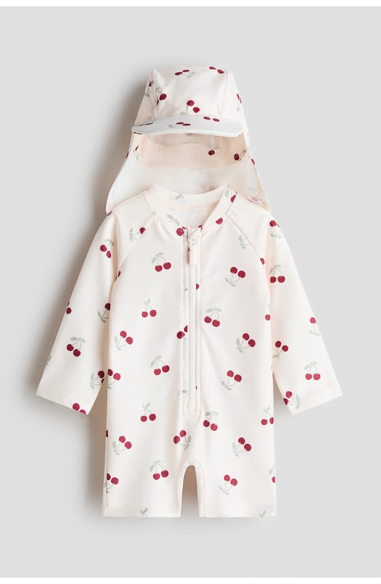 H&M Upf 50 Sun Protection Set, Main, color, Light Pink/Cherries