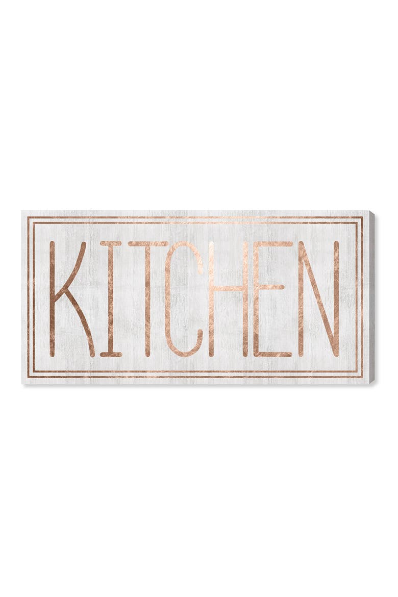 Kitchen Canvas Wall Art, Main, color, WHITE