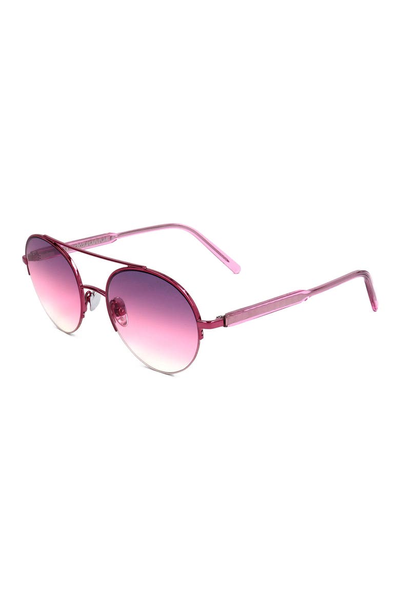 51mm Round Sunglasses, Alternate, color, PINK