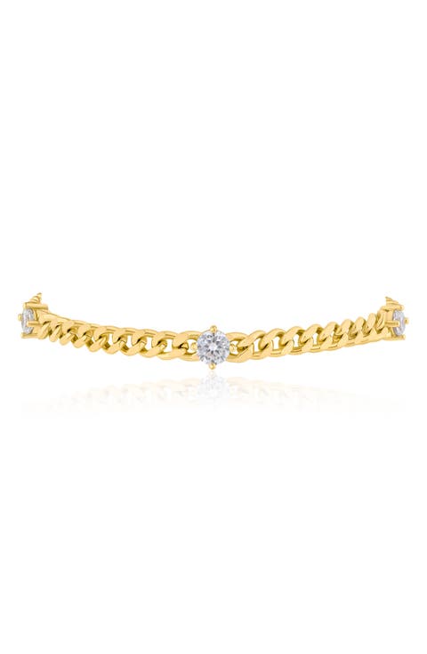 Cubic Zirconia Chain Bracelet