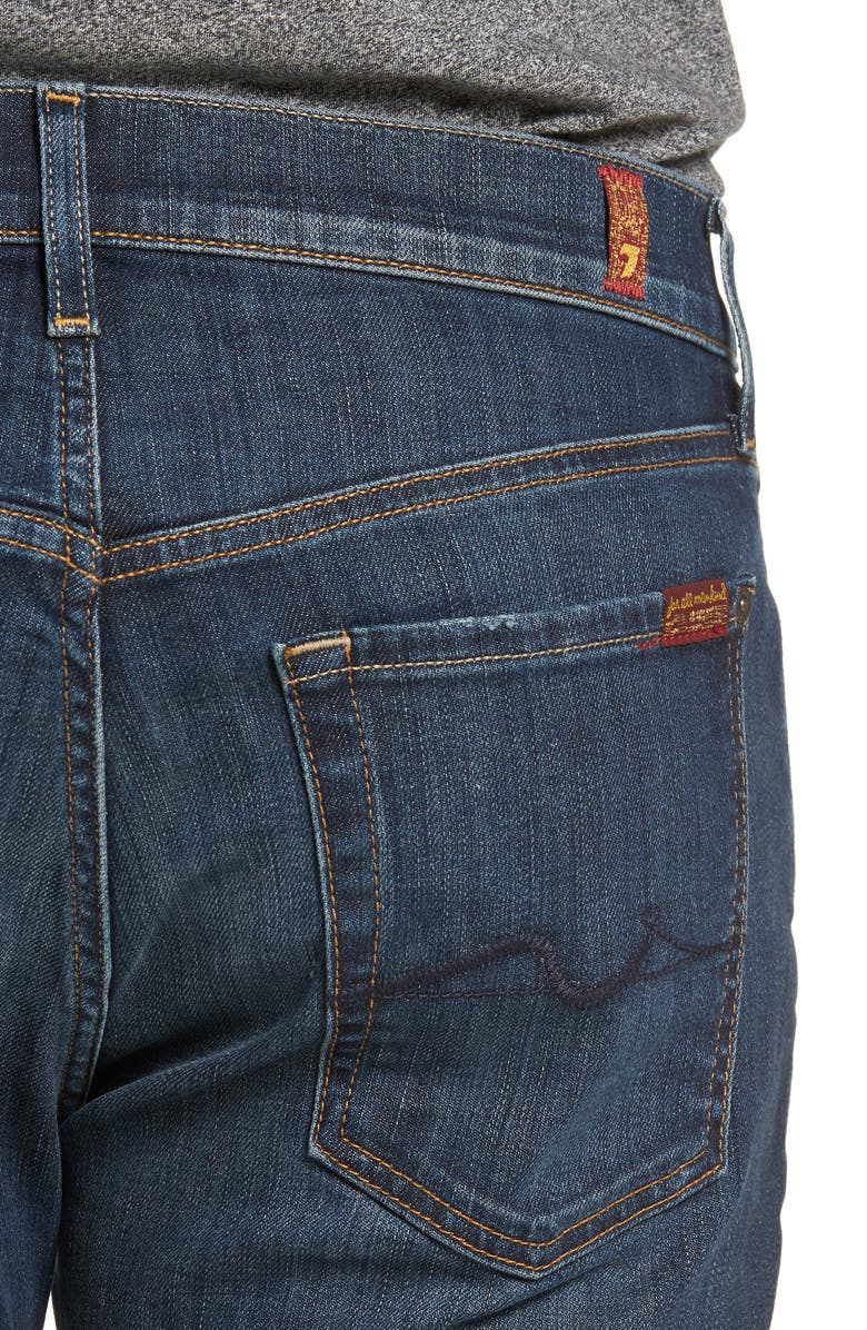 7 For All Mankind <sup>®</sup> Standard Luxe Performance Straight Leg Jeans, Alternate, color, 