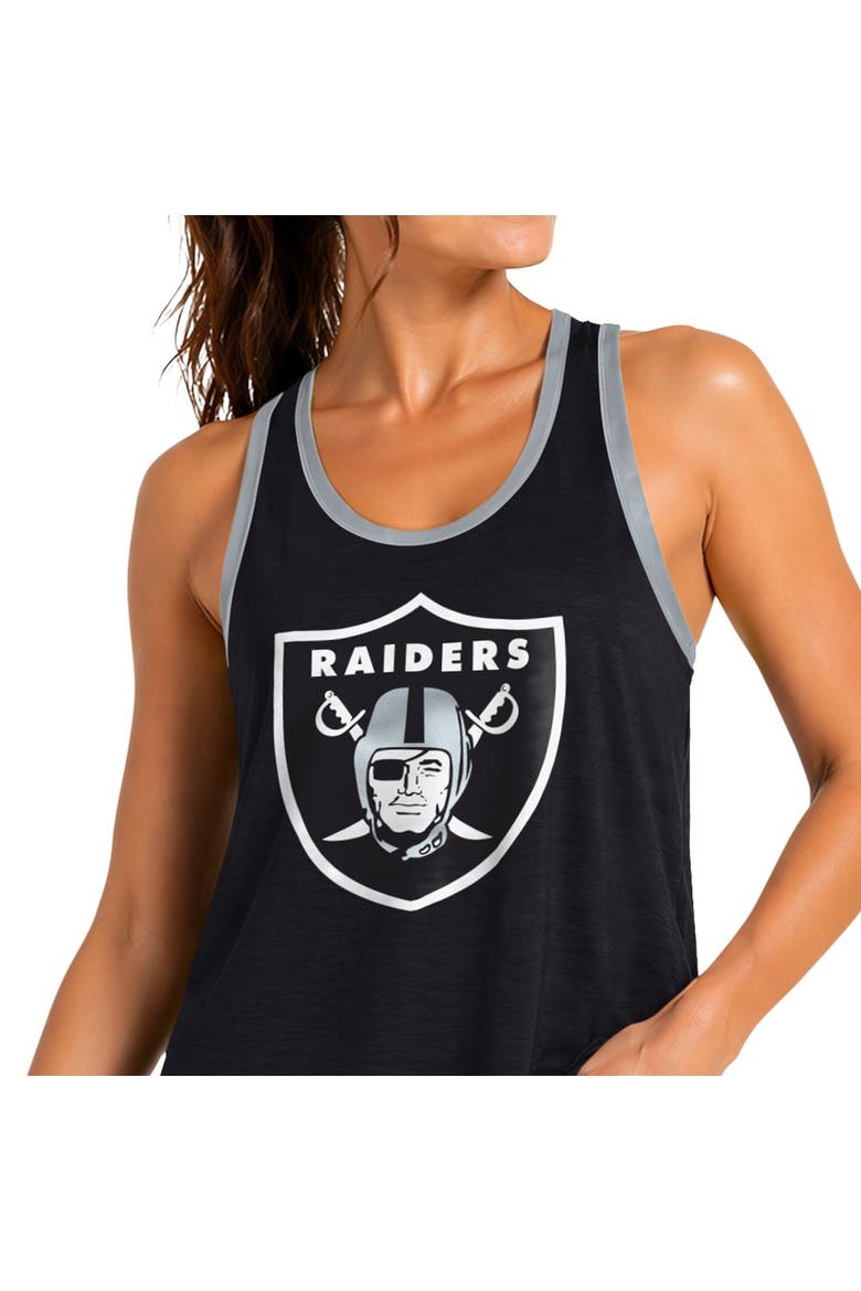 Women's G-III 4Her by Carl Banks Black Las Vegas Raiders Tater II Racerback Tank Top, Alternate, color, Black