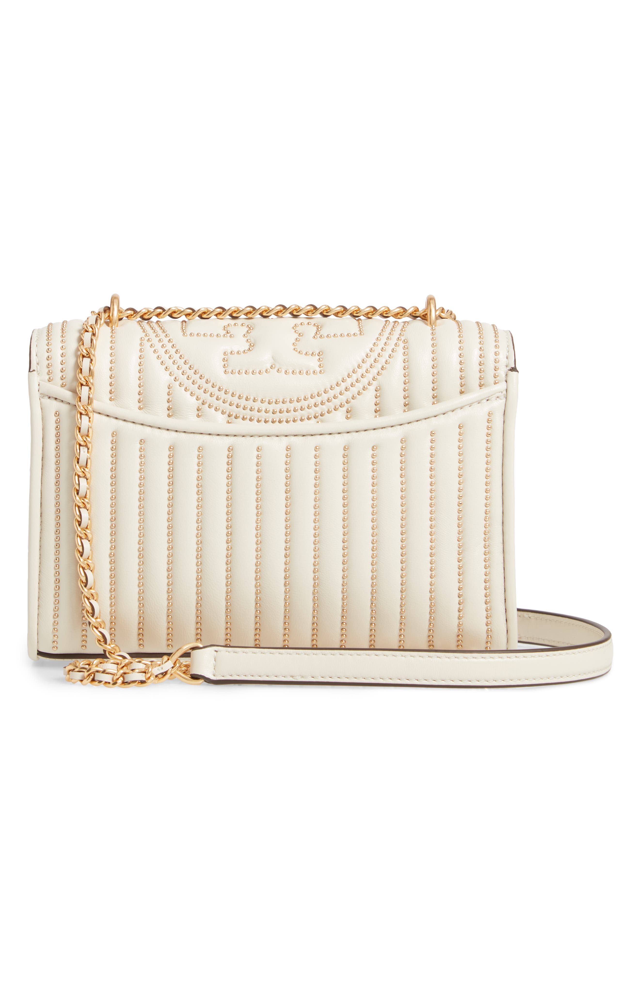 Small Fleming Studded Leather Convertible Shoulder Bag, Alternate, color, BIRCH / GOLD