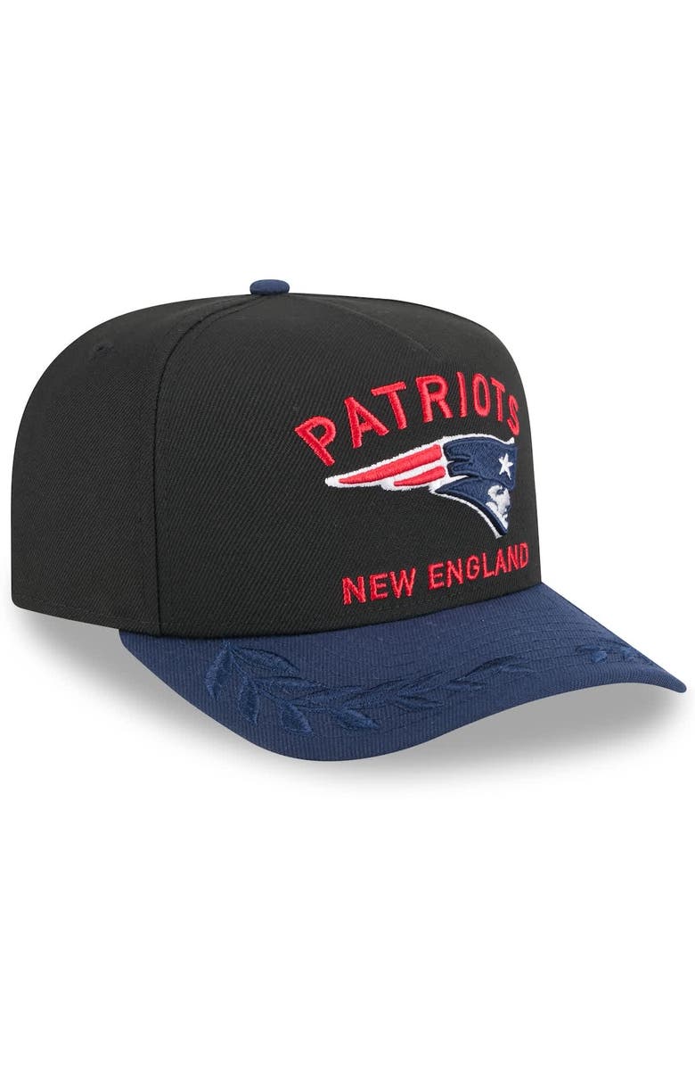 New Era Men's New Era Black/Navy New England Patriots 2025 NFL Draft A-Frame 9FIFTY Snapback Hat, Alternate, color, Black