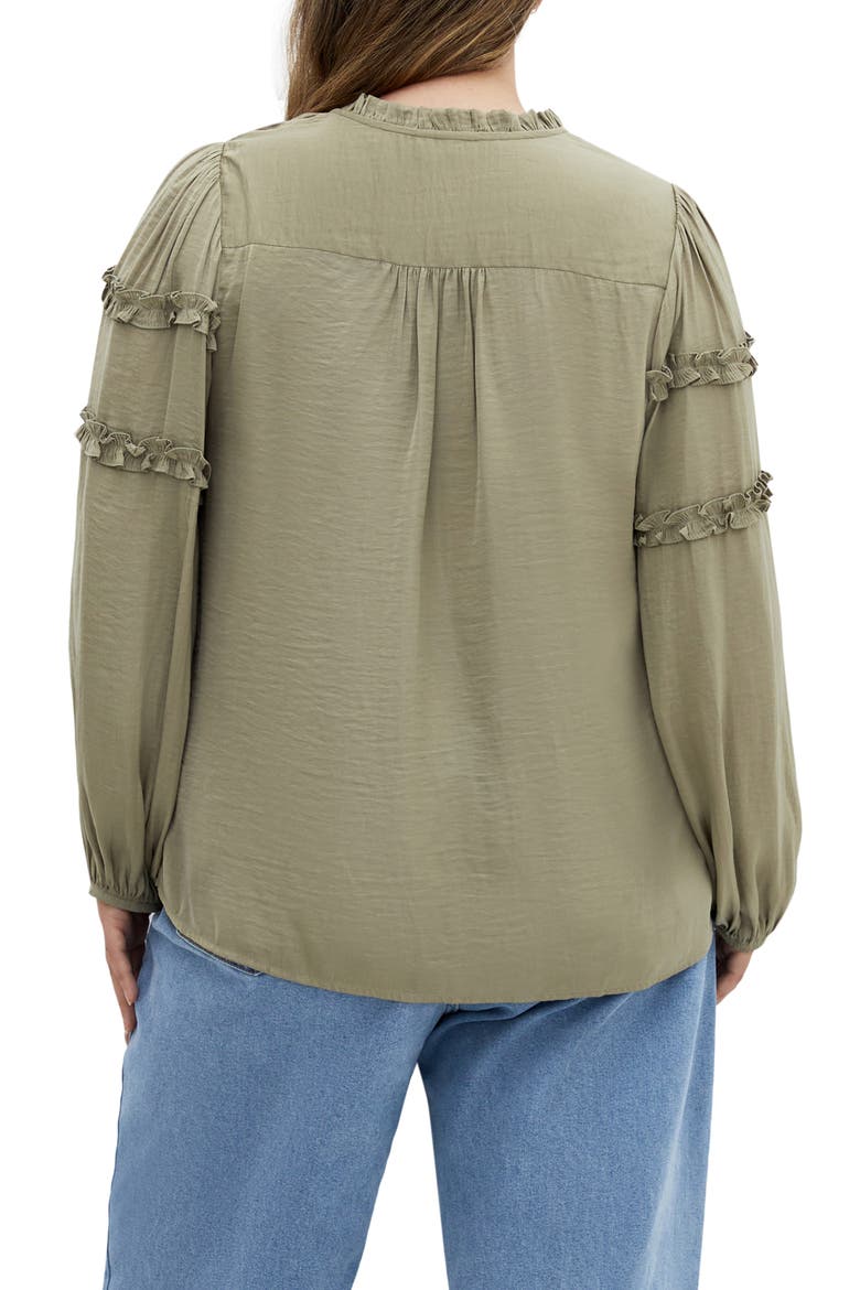 Drama Queen Ruffle Top, Alternate, color, SAGE