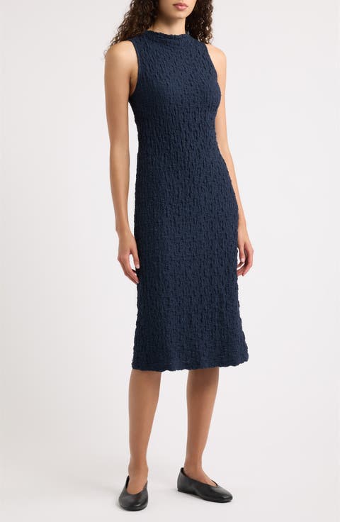Funnel Neck Sleeveless Dress