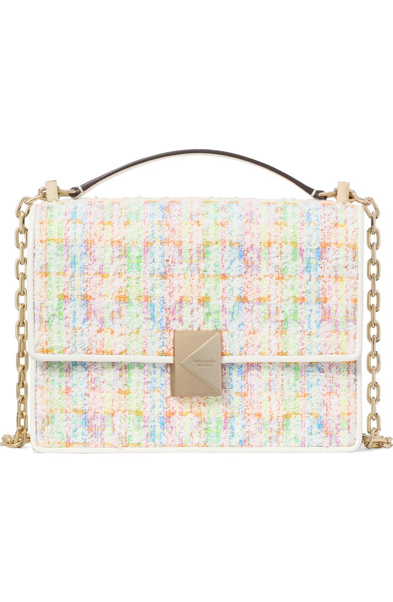 Kate Spade New York deco tweed convertible shoulder bag, Main, color,