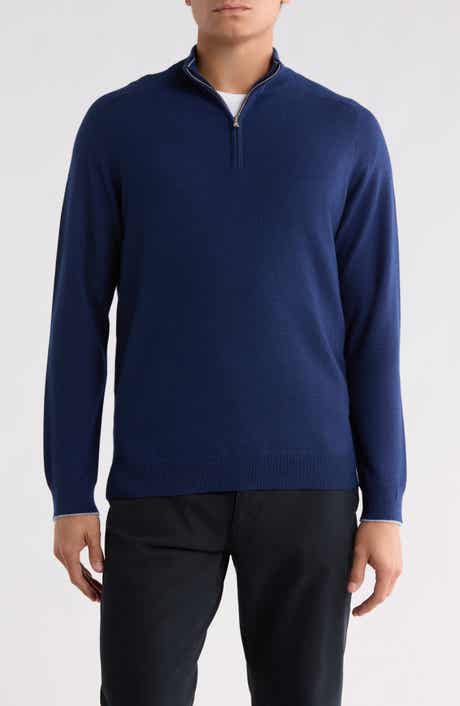 Voyager Cashmere and Silk Quarter Zip Sweater