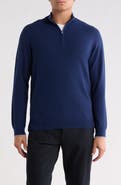 Peter Millar Voyager Cashmere and Silk Quarter Zip Sweater