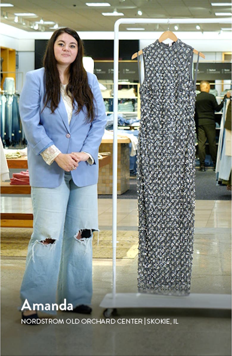 Sequin Detail Sleeveless Body-Con Dress, sales video thumbnail