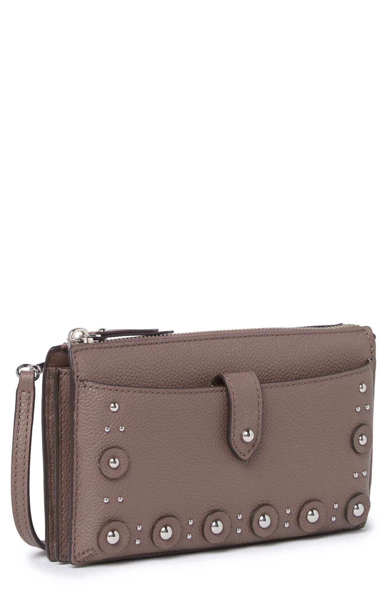 Kate Spade New York alegra studded leather wallet, Alternate, color, 