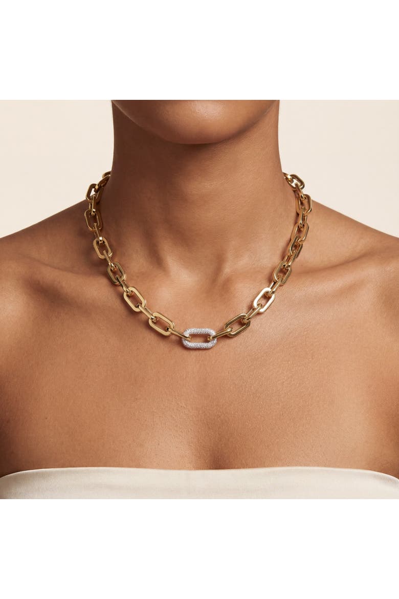The Diana Chain Necklace, Alternate, color, Gold