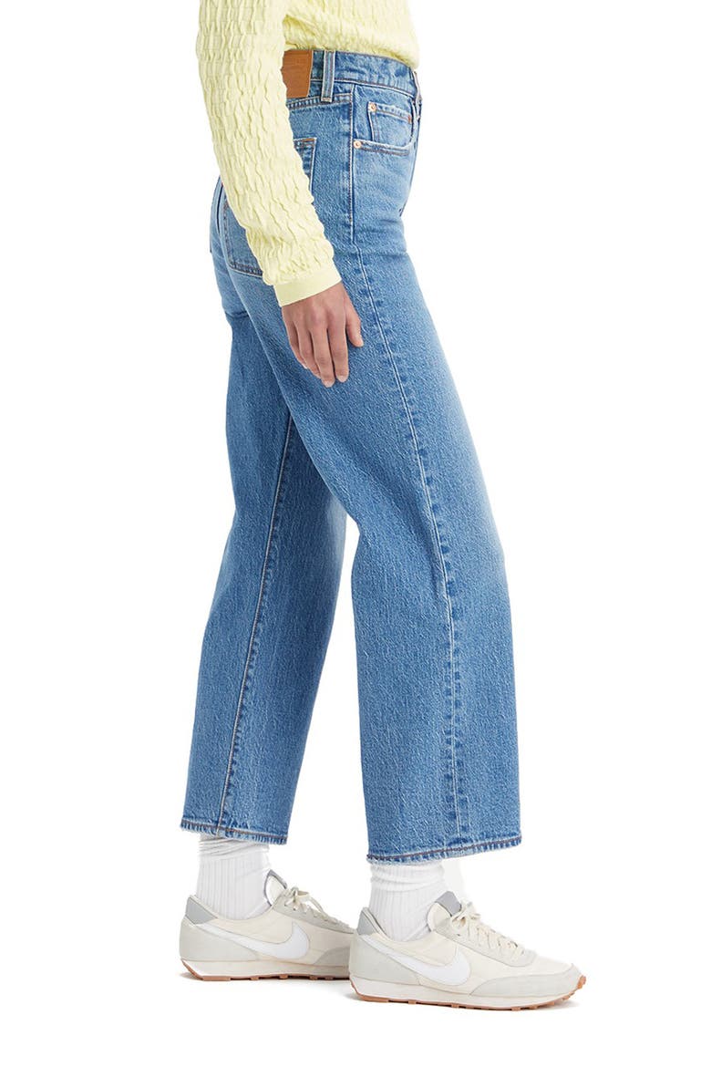 Ribcage High Waist Ankle Straight Leg Jeans, Alternate, color, DANCE AROUND