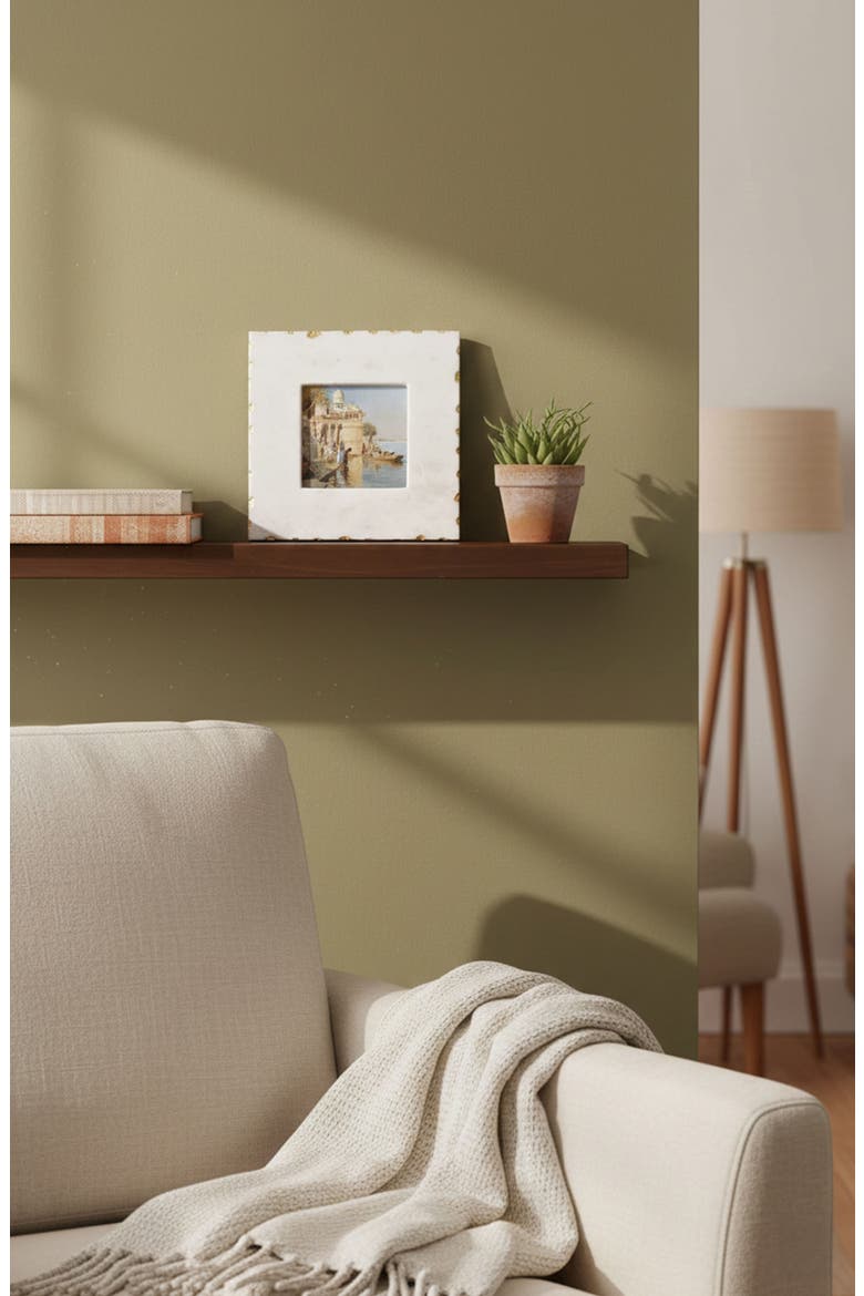 Claire Marble 4" x 4" Picture Frame, Alternate, color, WHITE