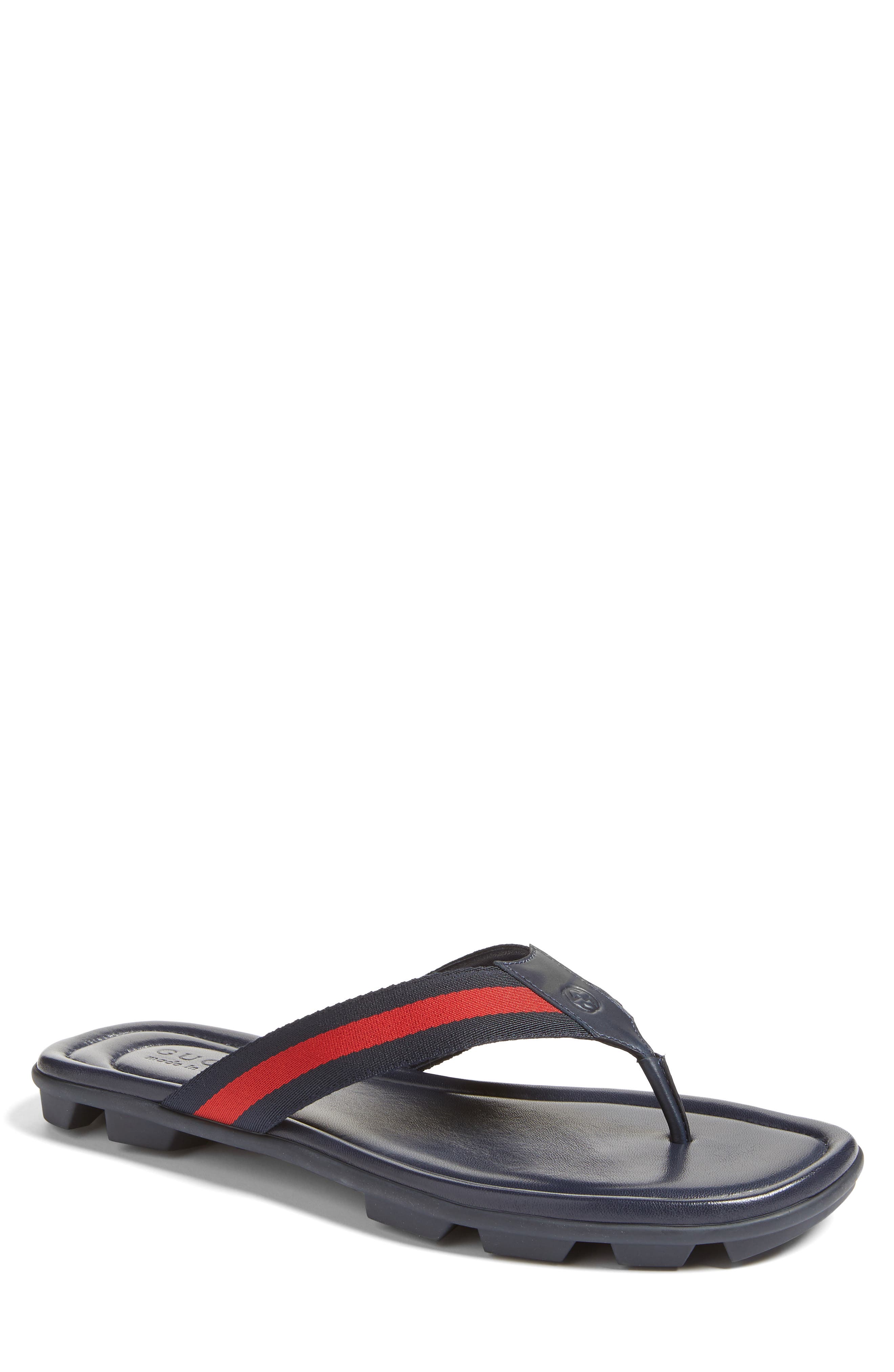 Flip Flop, Main, color, BLUE LEATHER