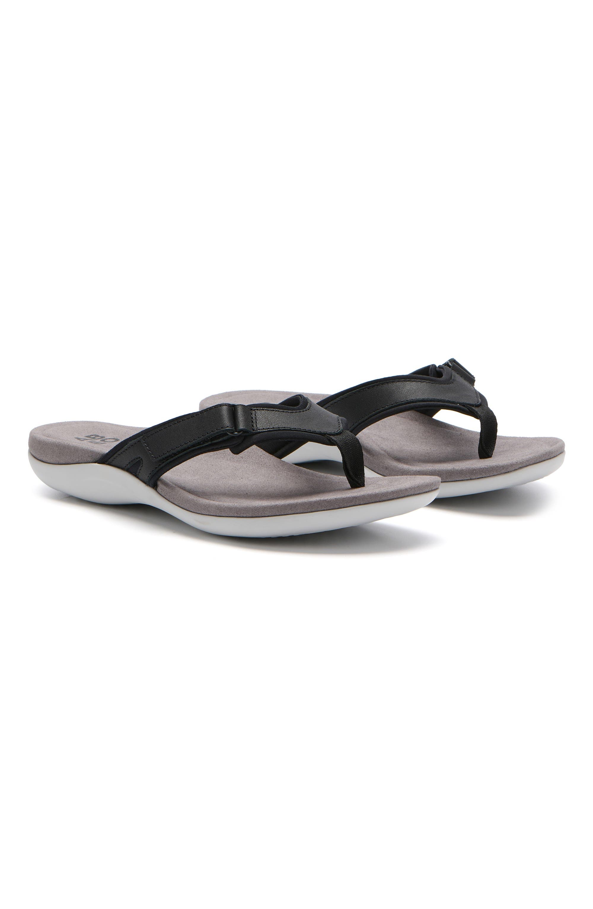 ABEO Oasis Sport Flip Flop, Alternate, color, Black - Regular