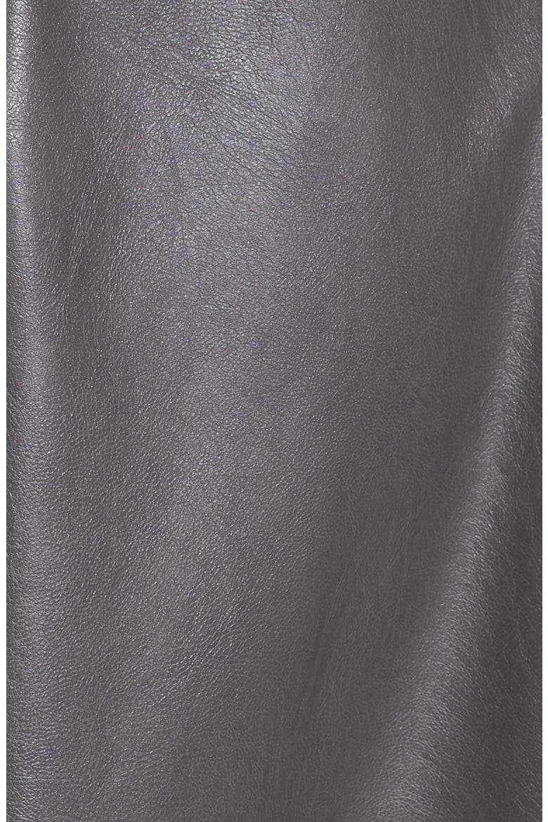 Faux Leather A-Line Skirt, Alternate, color, GREY
