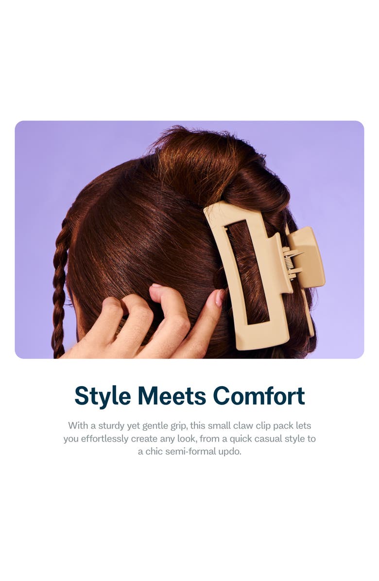 Gimme Beauty Rectangle Claw Clip Duo, Alternate, color, Pink