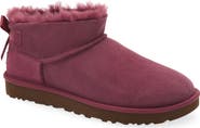UGG® Ultra Mini Bailey Bow Genuine Shearling Boot