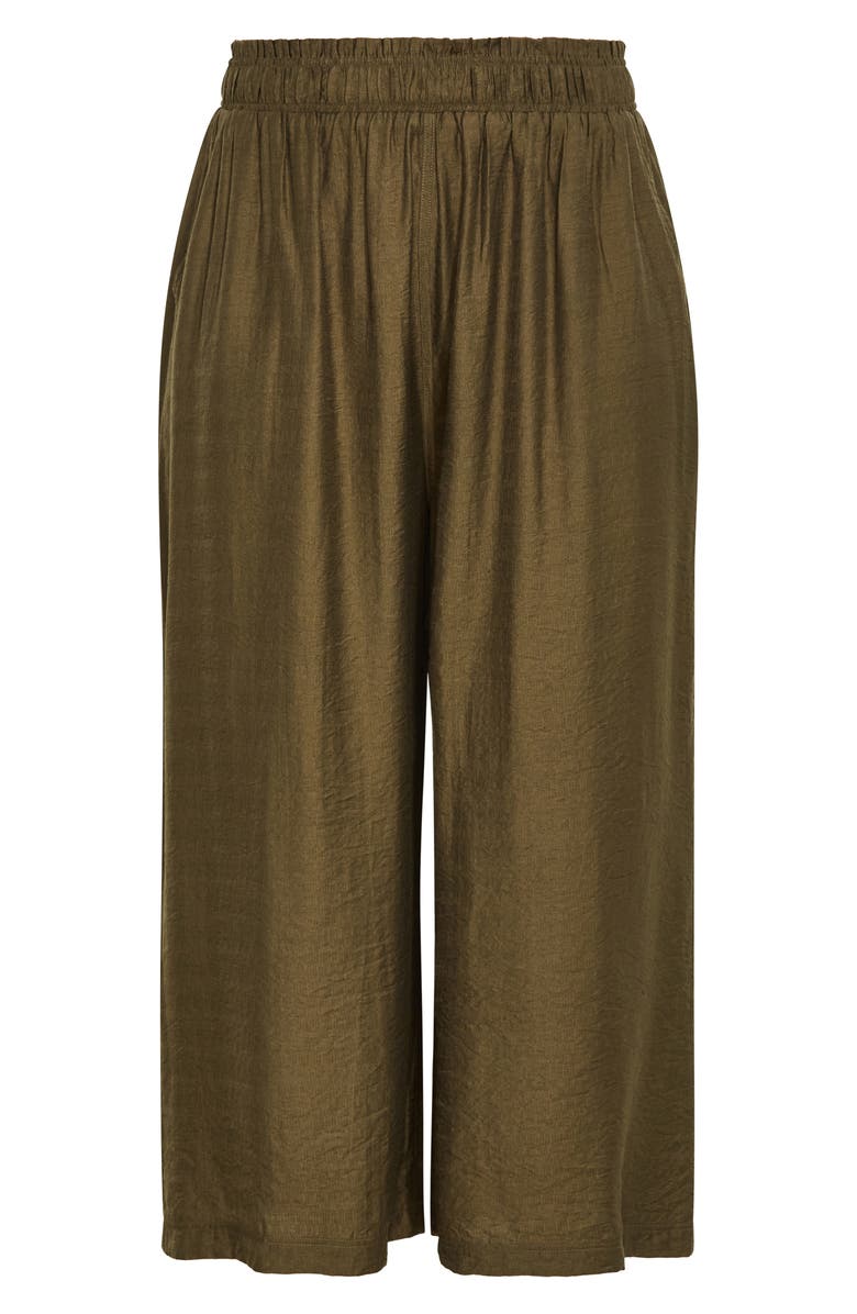 City Chic Sasha Wide Leg Pull-On Pants, Alternate, color, Khaki