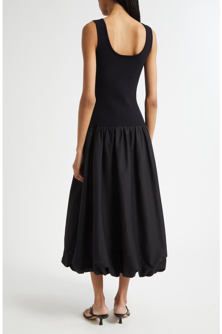 Nera Bubble Hem A-Line Dress, Alternate, color, BLACK