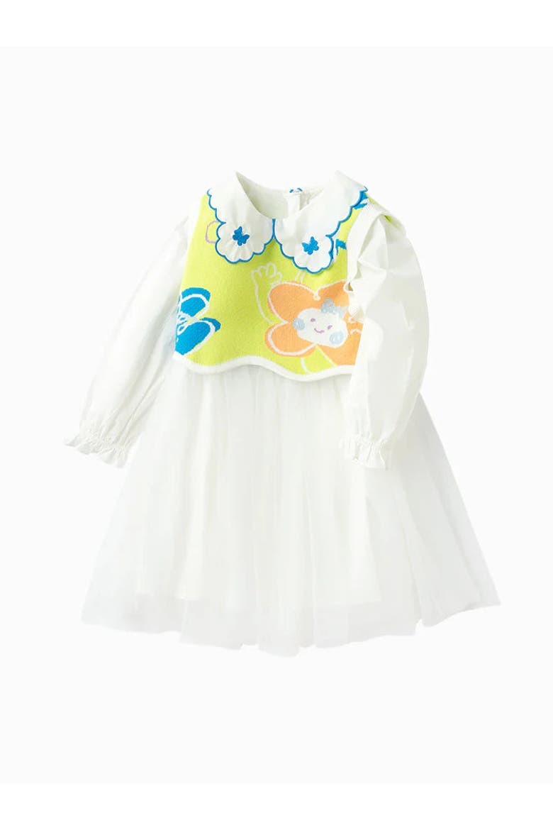 Whimsy Garden Layered Dress, Main, color, White