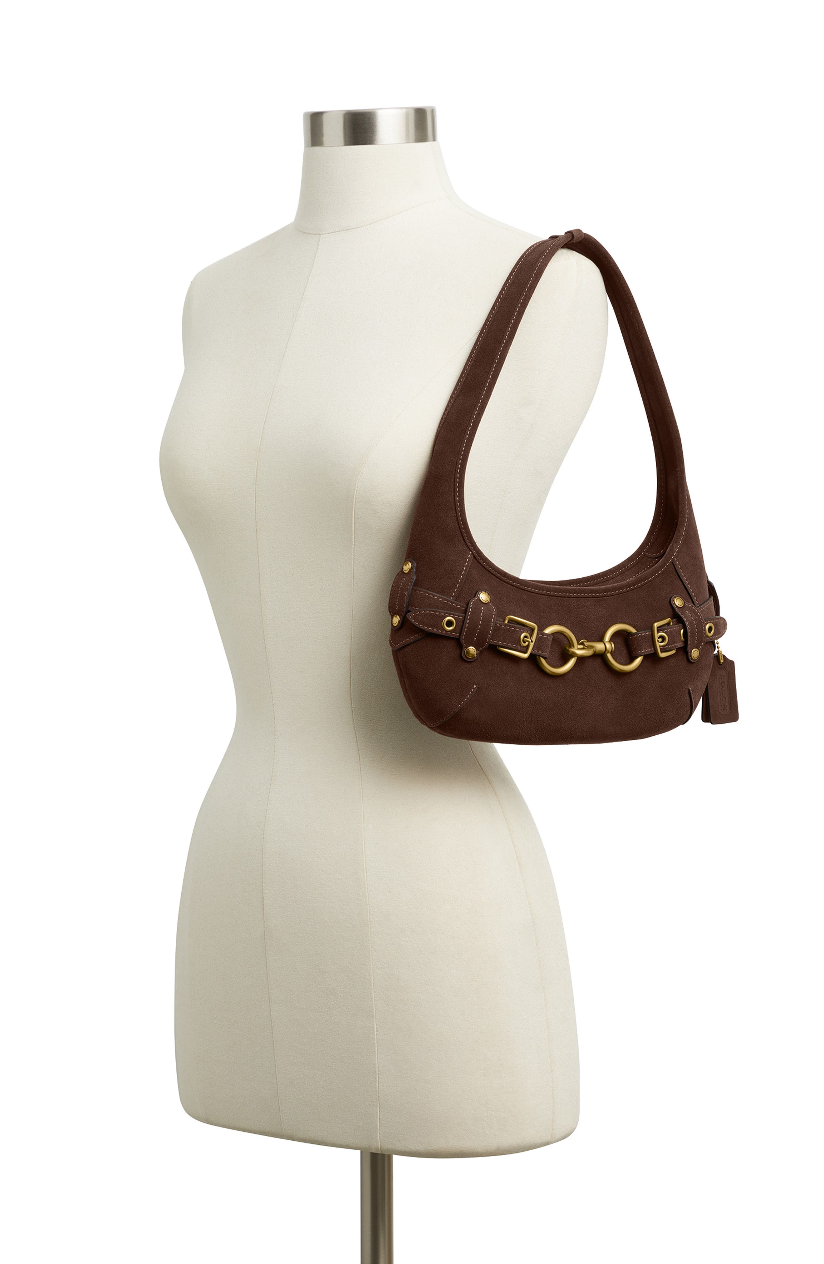 Ergo 26 Belted Shoulder Bag, Alternate, color, DARK CHOCOLATE